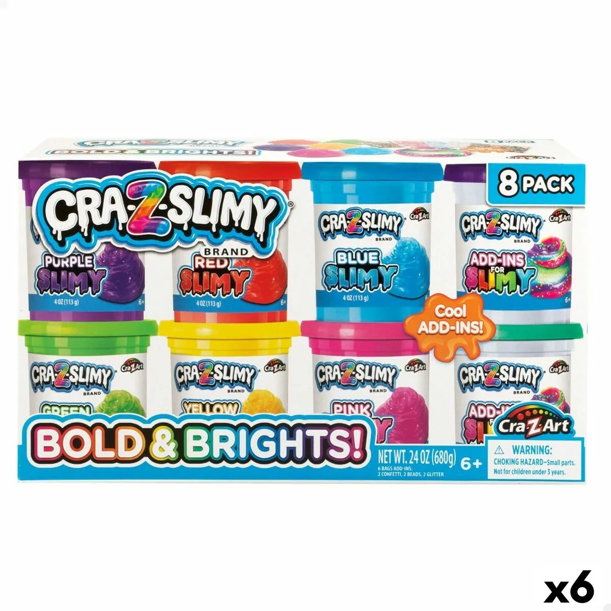 Knetspiel Cra-Z-Art Bold&Brights (6 Stück) Slime Cra-Z-Art | Nalda